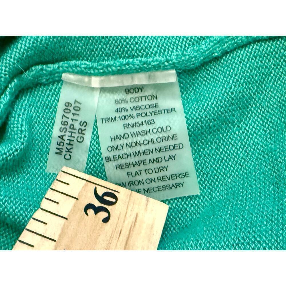 EUC Calvin Klein Navy Green Colorblock Sweater Size Small - Picture 6 of 6